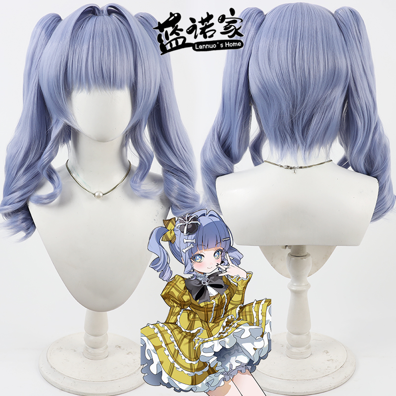 【云容】虚拟vtuber播主 夜乃库洛姆cos假发夜乃くろむ短双马尾