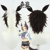 赛马娘Pretty 云容 Derby目白赖恩cos假发棕色耳朵尾巴短