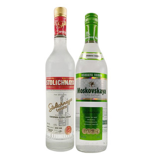 苏联绿vodka原味750ml烈性 进口洋酒 拉脱维亚原装 苏连红牌伏特加