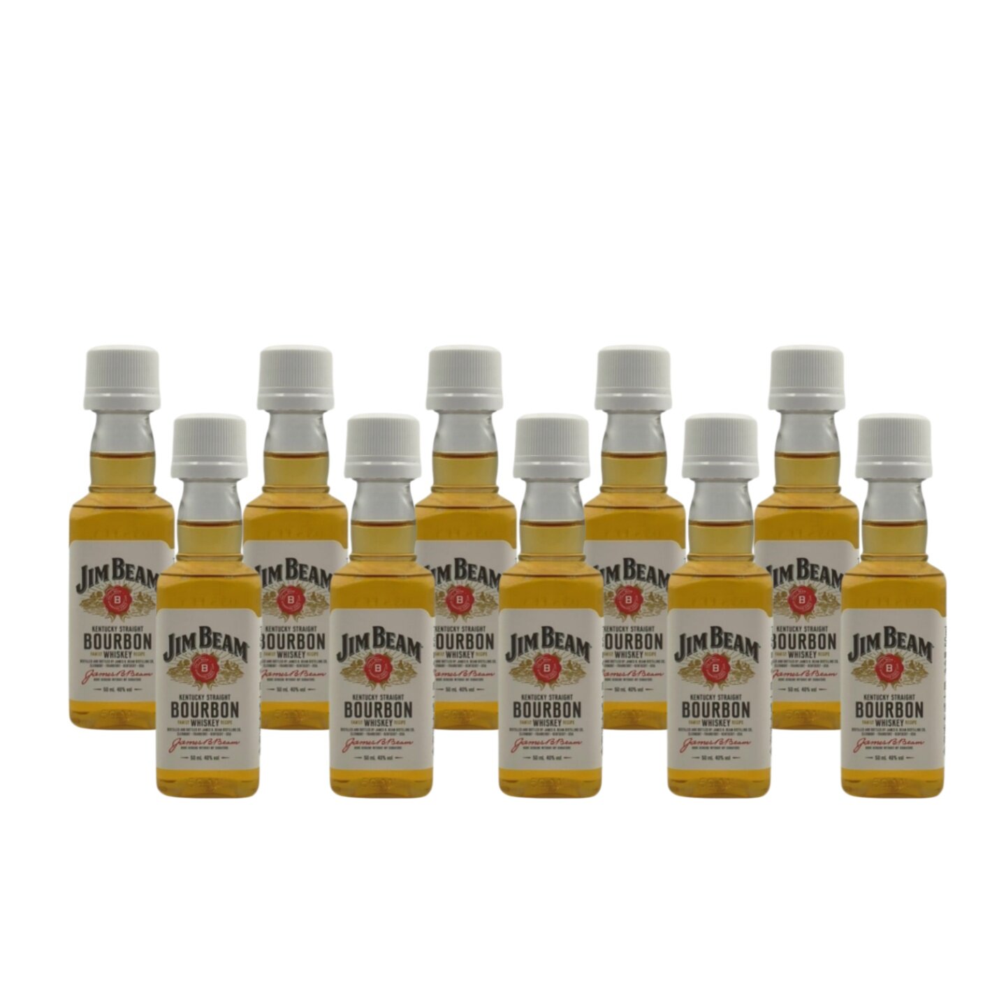 10瓶金宾波本威士忌50ml白占边美国进口小瓶洋酒迷你小酒版调酒