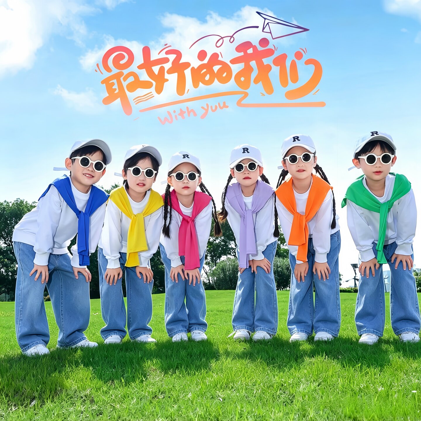 幼儿园七彩啦啦队牛仔毕业