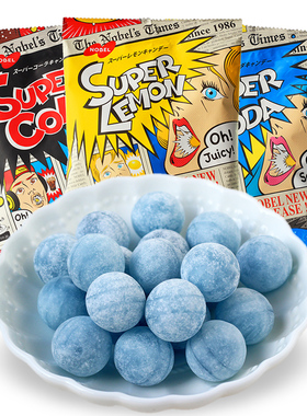 日本诺贝尔超酸糖nobel汽水味可乐柠檬糖果爆酸珠提神强劲醒脑