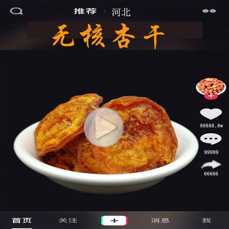 酸杏干无添加天然不加糖无核木瓜杏干酸甜偏酸杏肉河北蔚县特产