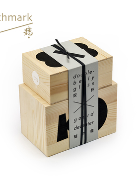 葫芦樽x双腹杯礼品组 1只葫芦樽 2只双腹杯 透明款/清墨色