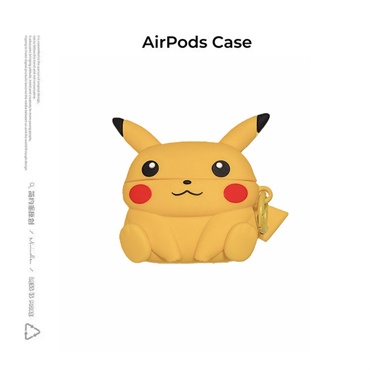简约派适用皮卡丘airpods4保护套airpod3苹果pro2耳机壳二代无线蓝牙1第三代airpodpro四可爱女创意萌硅胶软4