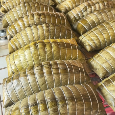 广西河池草灰板栗绿豆大肉粽750g