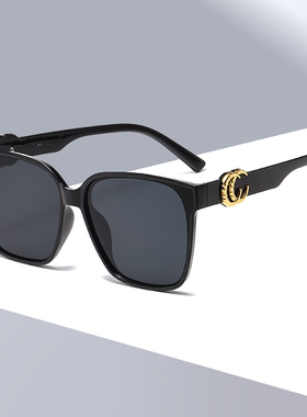 超大框复古方形平面墨镜网红女大脸显瘦遮阳太阳镜男士方框街拍潮