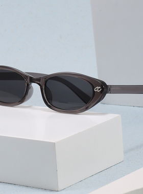 复古欧美风小框猫眼墨镜女方圆脸修饰颧骨高级网感防紫外线太阳镜