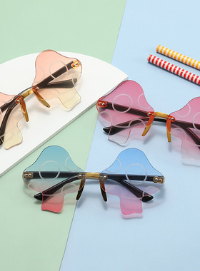 嘻哈个性朋克复古搞怪墨镜双层