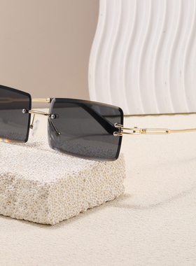 2025年新款无边框切边方形太阳镜