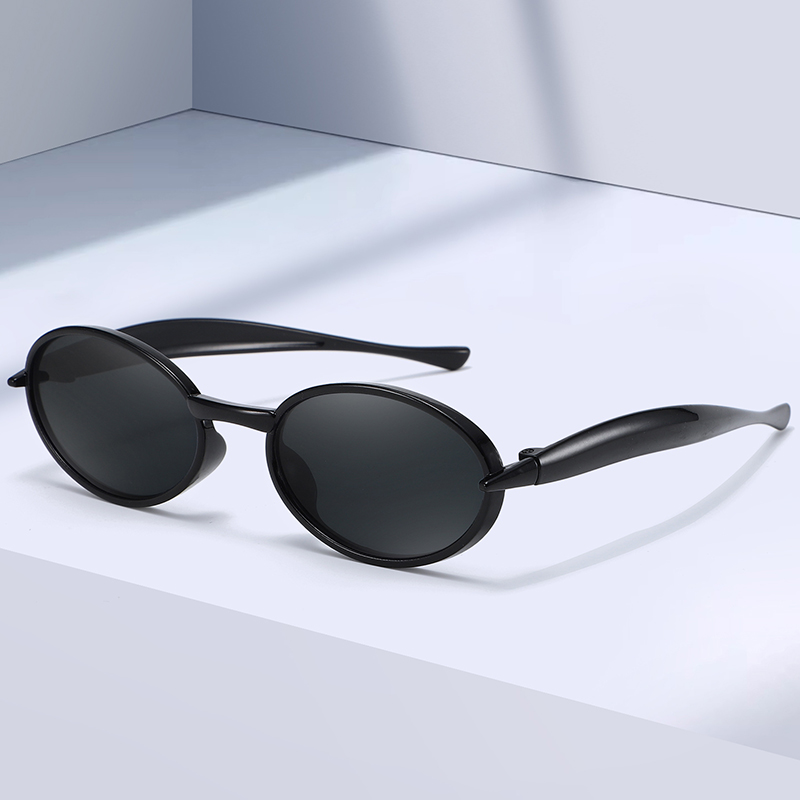 老钱风欧美时尚女个性扮酷椭圆形太阳眼欧洲站开车墨镜小众墨镜男