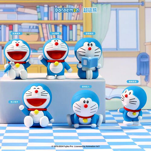 正版哆啦a梦mini日记盲盒摆件机器猫公仔车载摆件创意玩偶手办