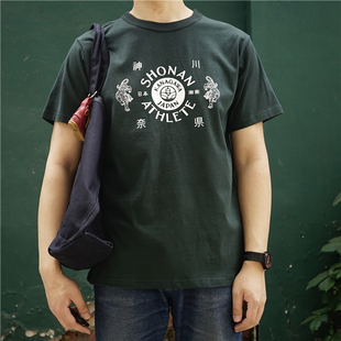 Germination美式复古款夏日神奈川县老虎图案男女 短袖T恤