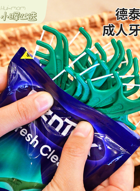美国小晖Dentek德泰克牙线后槽牙全口腔清洁成人家用家庭装大包装