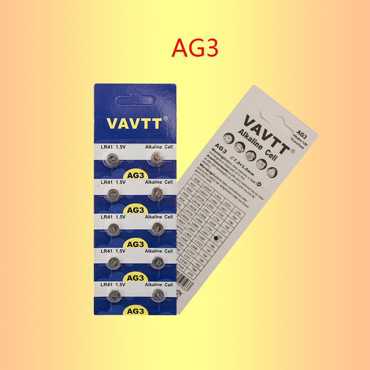 利嘉能電子 VAVTT AG3 紐扣電池 LR41 10粒卡裝 環保無汞