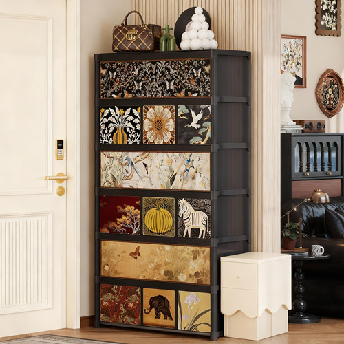 【带门防尘】中古风鞋架