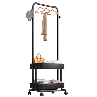 衣帽架落地移动挂衣架家用卧室挂包架收纳置物架室内多功能晾衣架