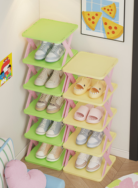 多巴胺鞋架家用门口置物架室内好看多层鞋子收纳架小窄结实耐用