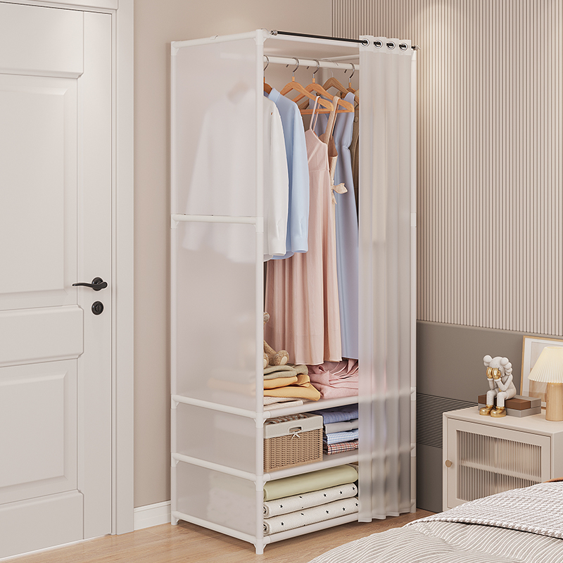 衣柜家用卧室经济型出租房用简易组装钢管加粗加固结实耐用收纳柜-封面