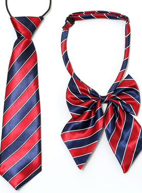 新款儿童小领带幼儿园小学生男女童校服演出领结领花印花领带套装