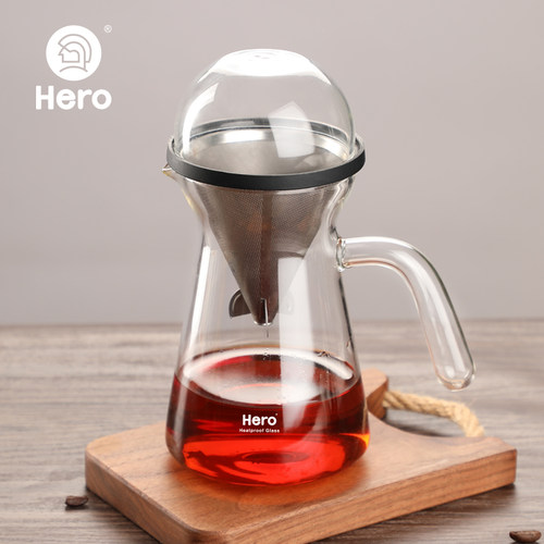 Hero英雄星云手冲一体咖啡壶套装滤杯分享壶滴漏不锈钢咖啡过滤网