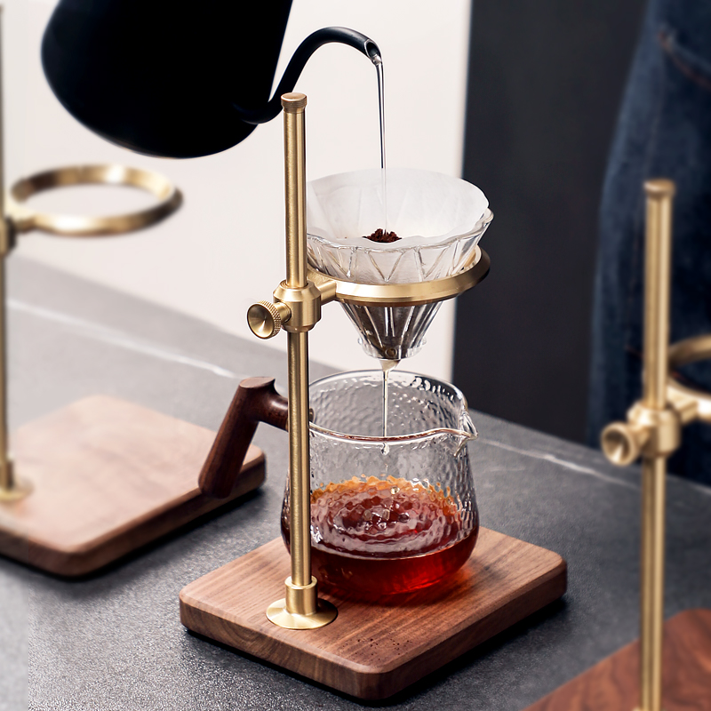 胡桃木底座黄铜支架可旋转