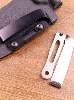 拓扑防丢保护夹钢夹便携战术不锈钢K板刀鞘刀套腰夹背夹K鞘皮具夹