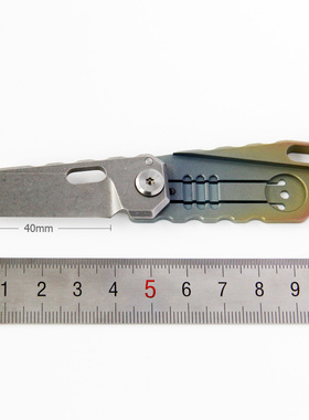 钛合金小刀迷你便携随身钥匙扣开箱刀高硬度S35VN粉末钢小折叠刀