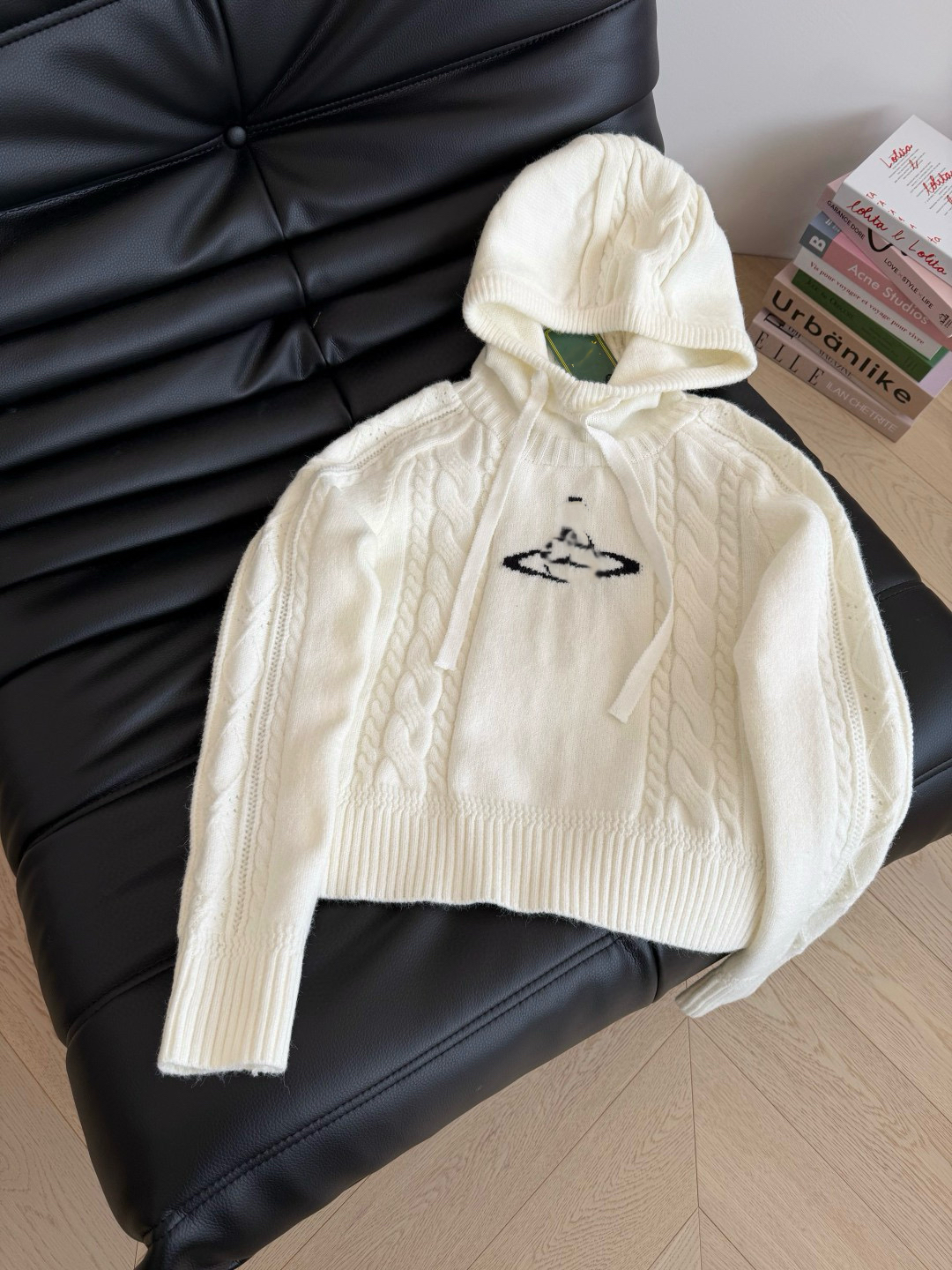 欧货潮牌25秋冬实穿毛衣连帽针织卫衣土小星刺绣叠穿针织长袖上衣