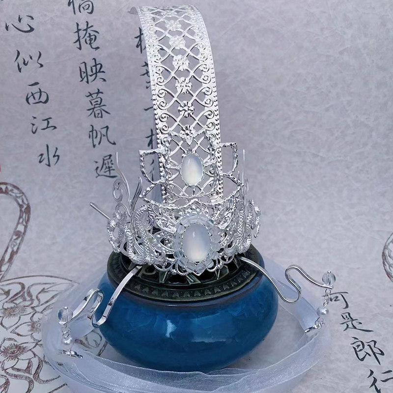 发冠头饰合金古风束发头冠图片