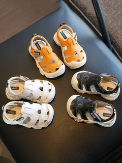 新款男宝宝凉鞋软底包头学步鞋1一2-3岁婴儿鞋子小童鞋轻便透气夏
