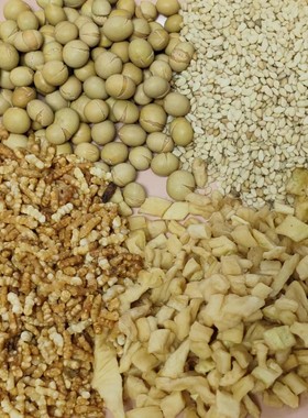 修水特色泡茶豆子炒米芝麻萝卜丁茶盐菊花