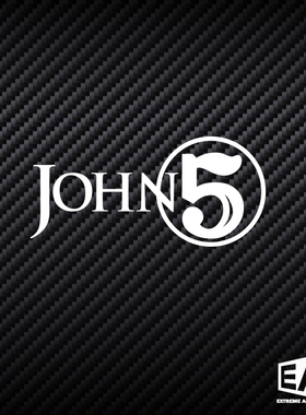 John5五爷经典logo车贴曼森吉他摇滚汽车摩托车笔记本行李箱贴纸