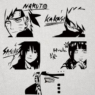 火影忍者车贴鸣人佐助卡卡雏田西弥彦佩恩天道轮回眼动漫车贴纸