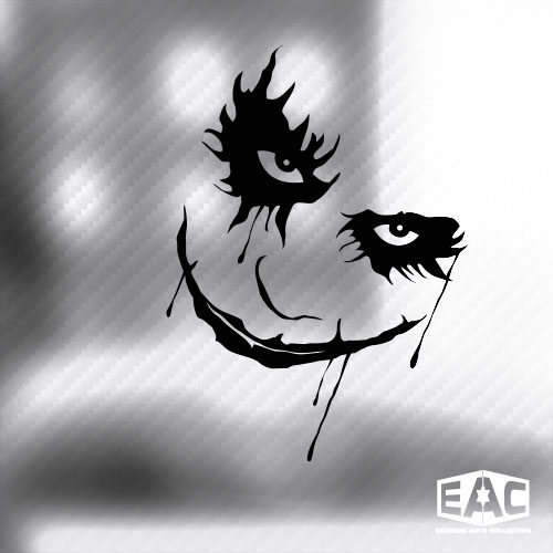 小丑哥谭市车贴DC蝙蝠侠单色镂空后车窗行李箱笔记本汽车贴纸车贴