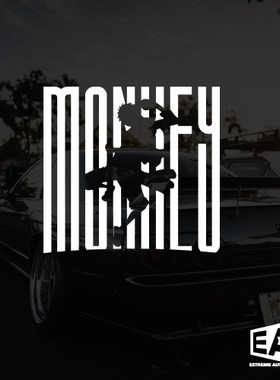 海贼王路飞Monkey英文剪影汽车贴纸电脑主机笔记本行李箱个性贴纸