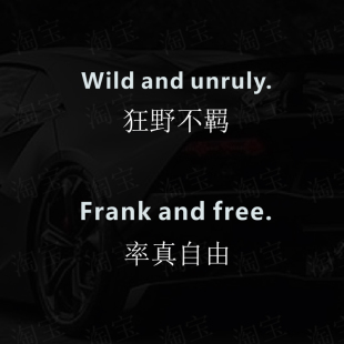 狂野不羁个性潮流英文车贴纸率真自由越野汽车机车摩托电动车贴纸