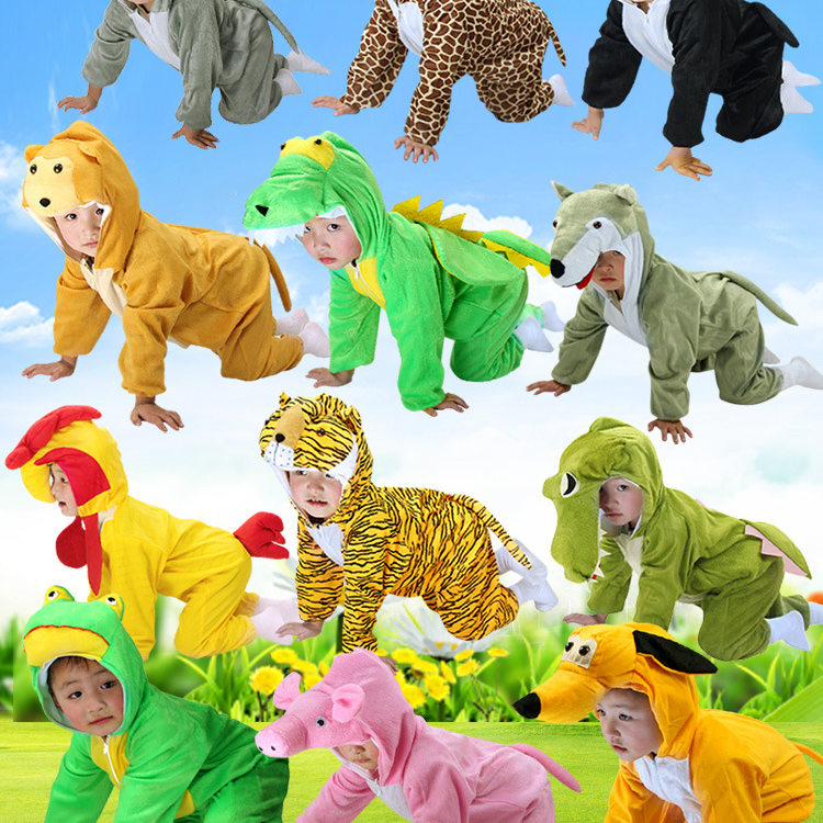 动物服装老虎青蛙兔子小动物演出