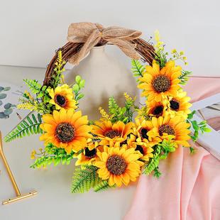 饰挂件客厅卧室电视背景墙面绿植物壁饰水培装 假花仿真花墙壁装 饰