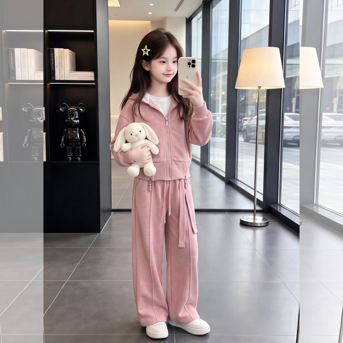 女童秋季连帽外套两件套2026新款