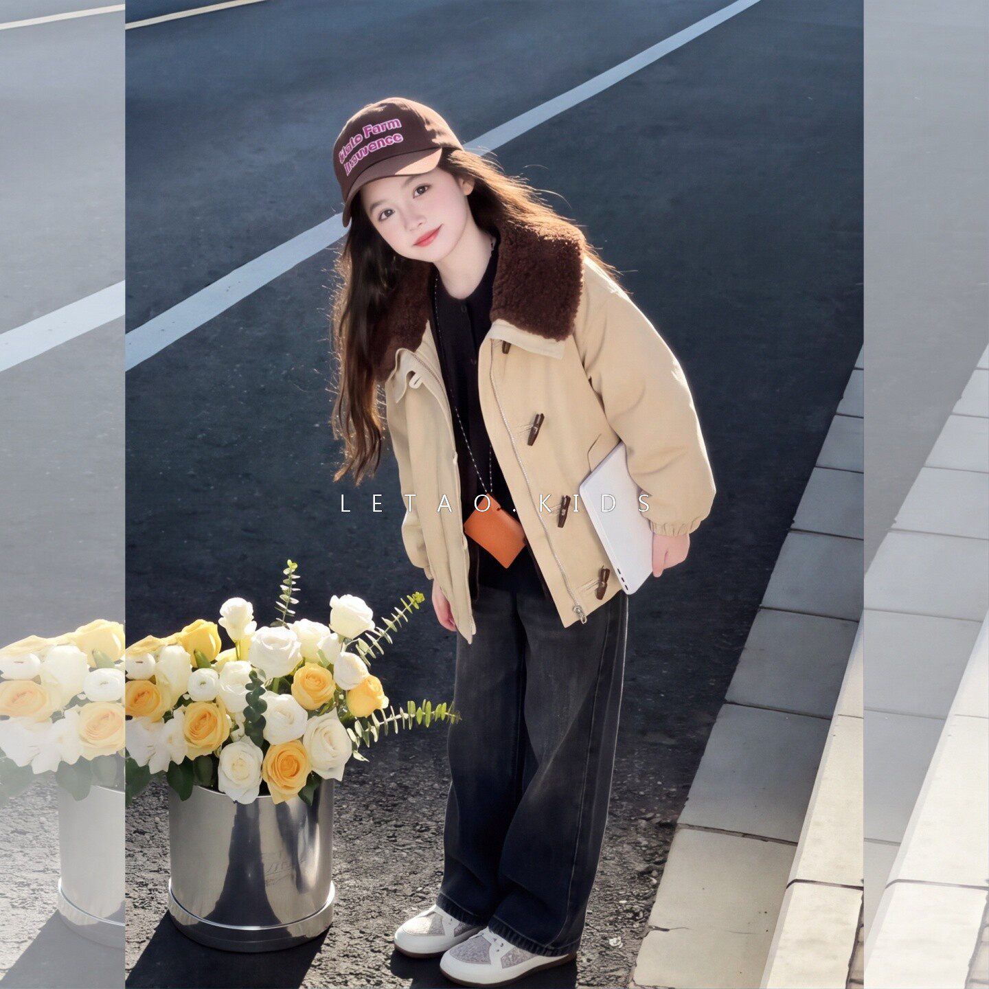 女童2026新款超好看秋冬装外套夹棉加厚毛领派克服中大童棉服洋气