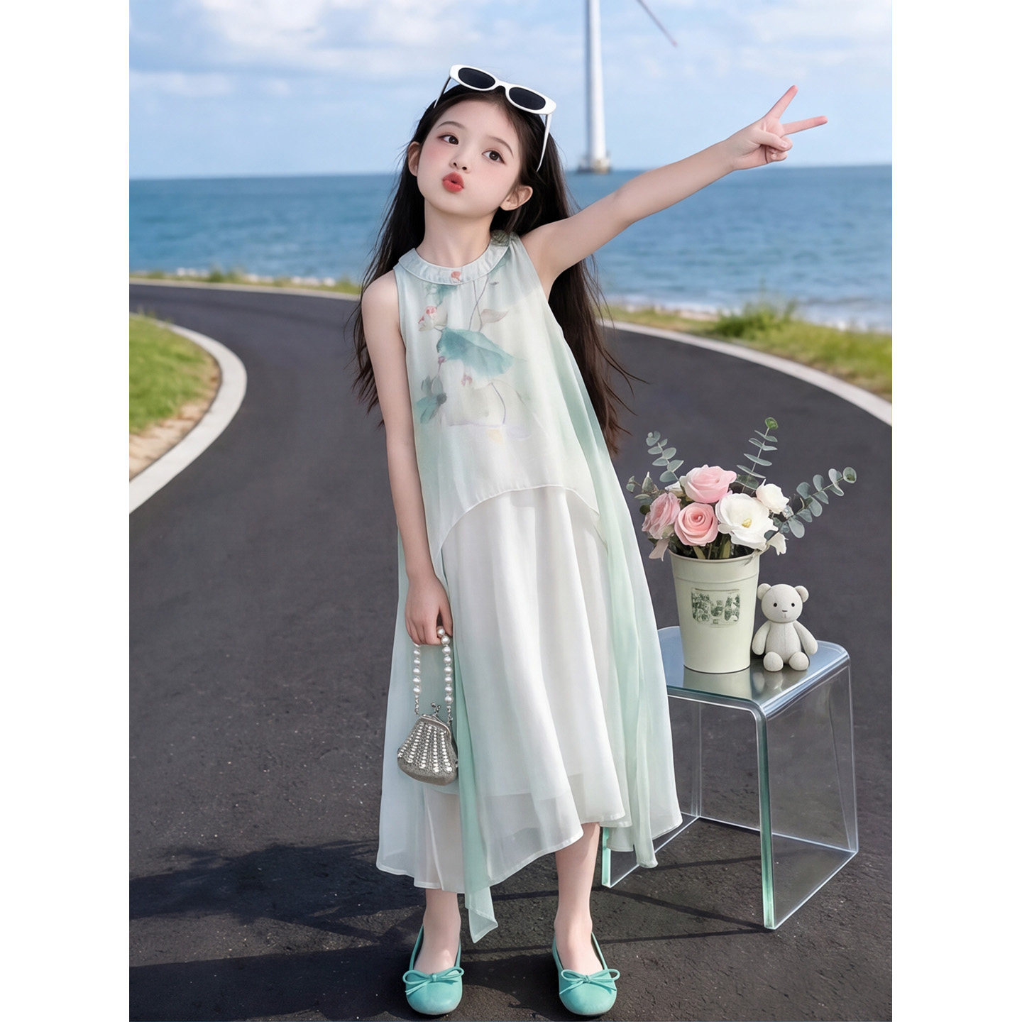 女童旗袍连衣裙夏季2026新款汉服