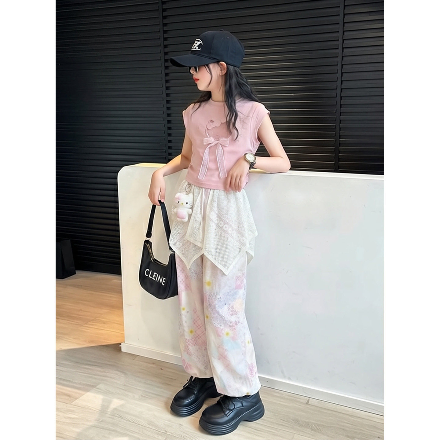 女童套装夏季2026新款无袖上衣