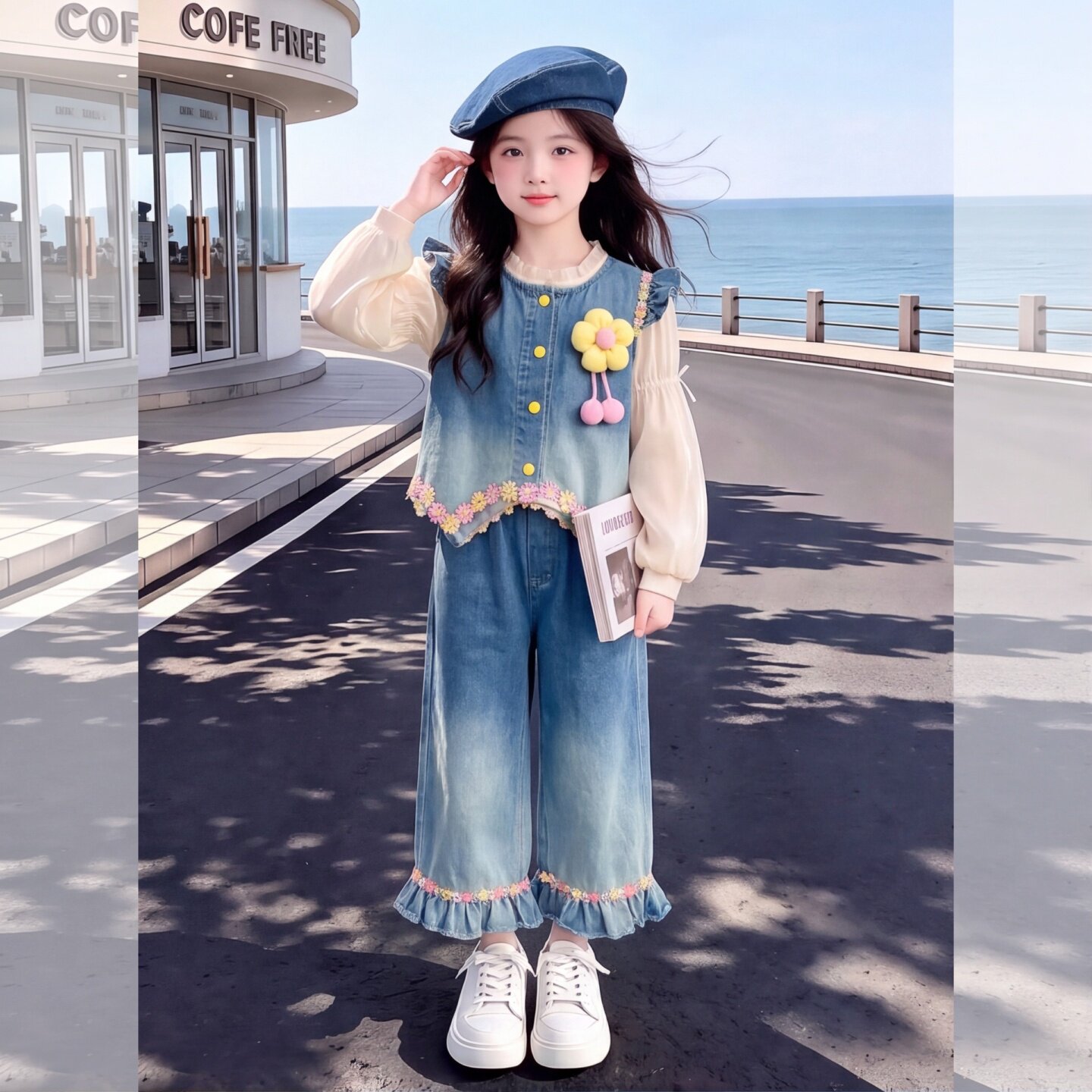 2026甜美风女童牛仔三件套秋季款