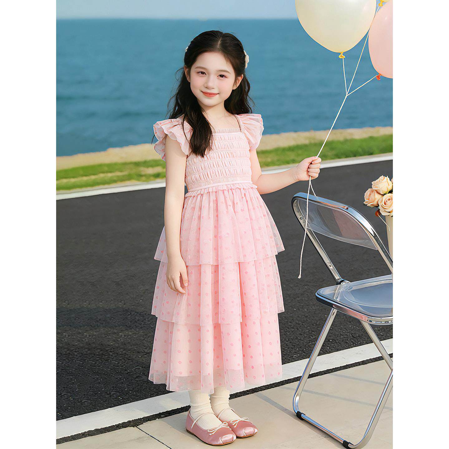 女童连衣裙夏季2026新款儿童裙子巨好看礼服蛋糕裙大童绝美公主裙