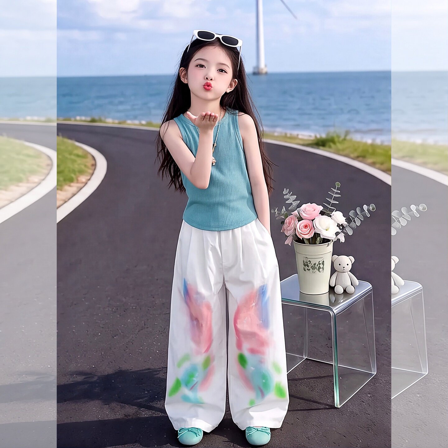 女童2026夏季新款两件套韩版无袖