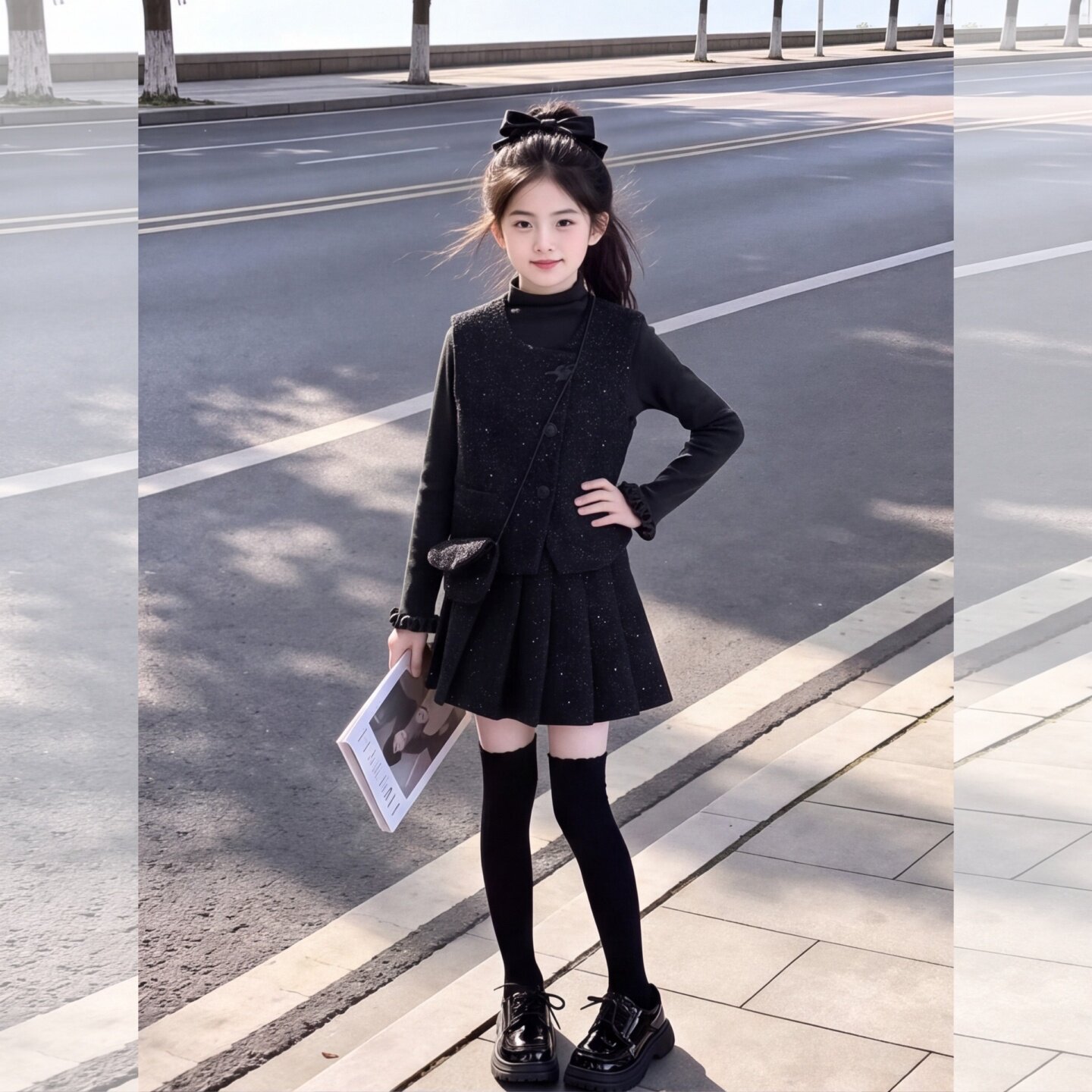 女童呢子套装秋季2026新款韩系儿