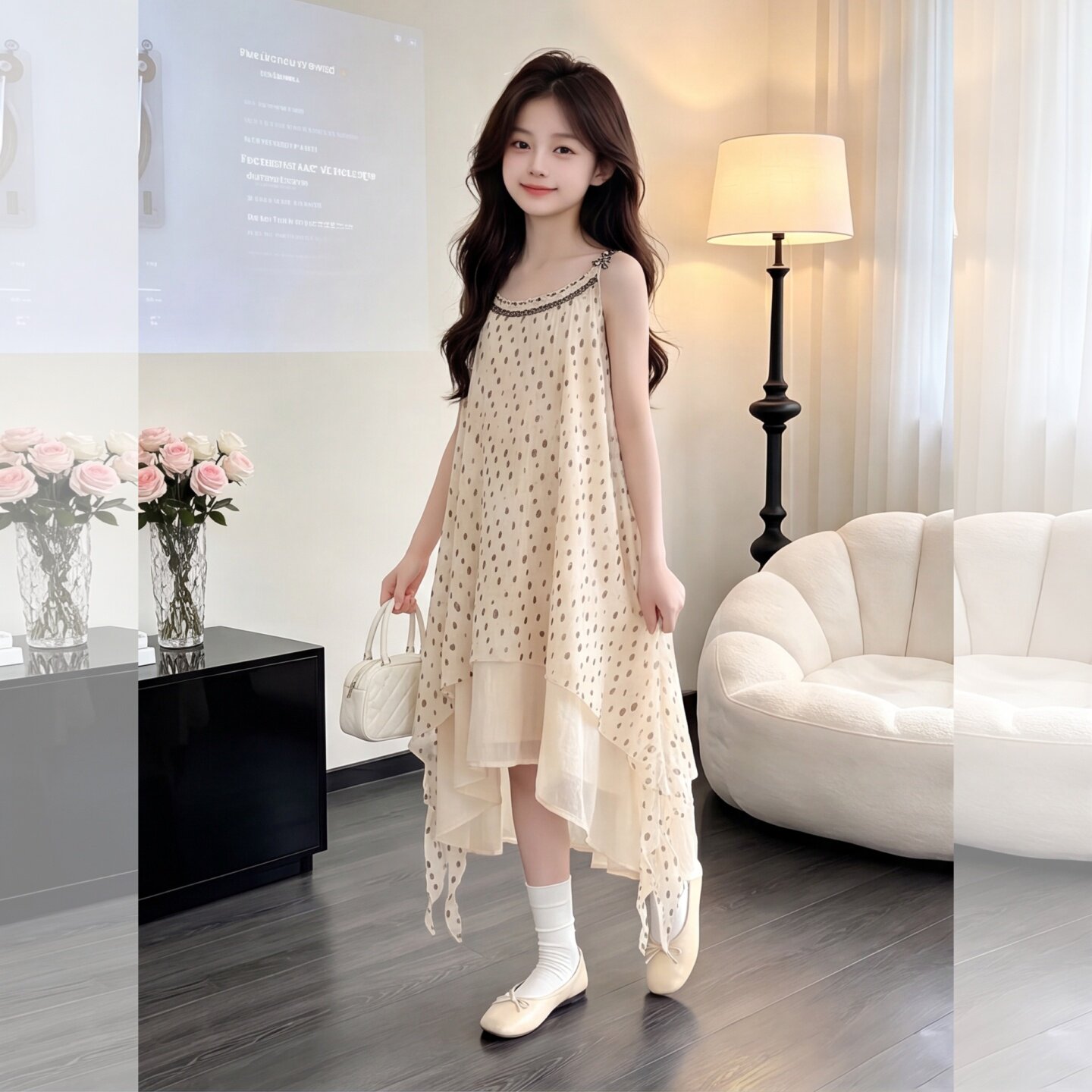 女童裙子夏薄款2026新款女大童度