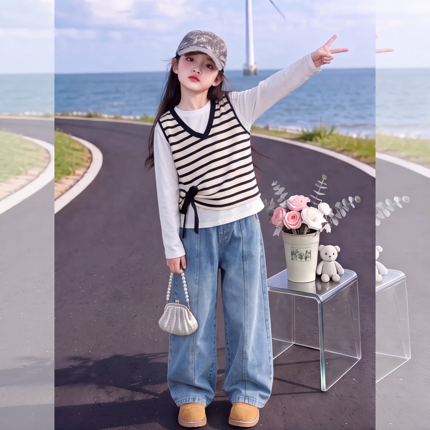 女童超好看韩系套装2026秋季新款