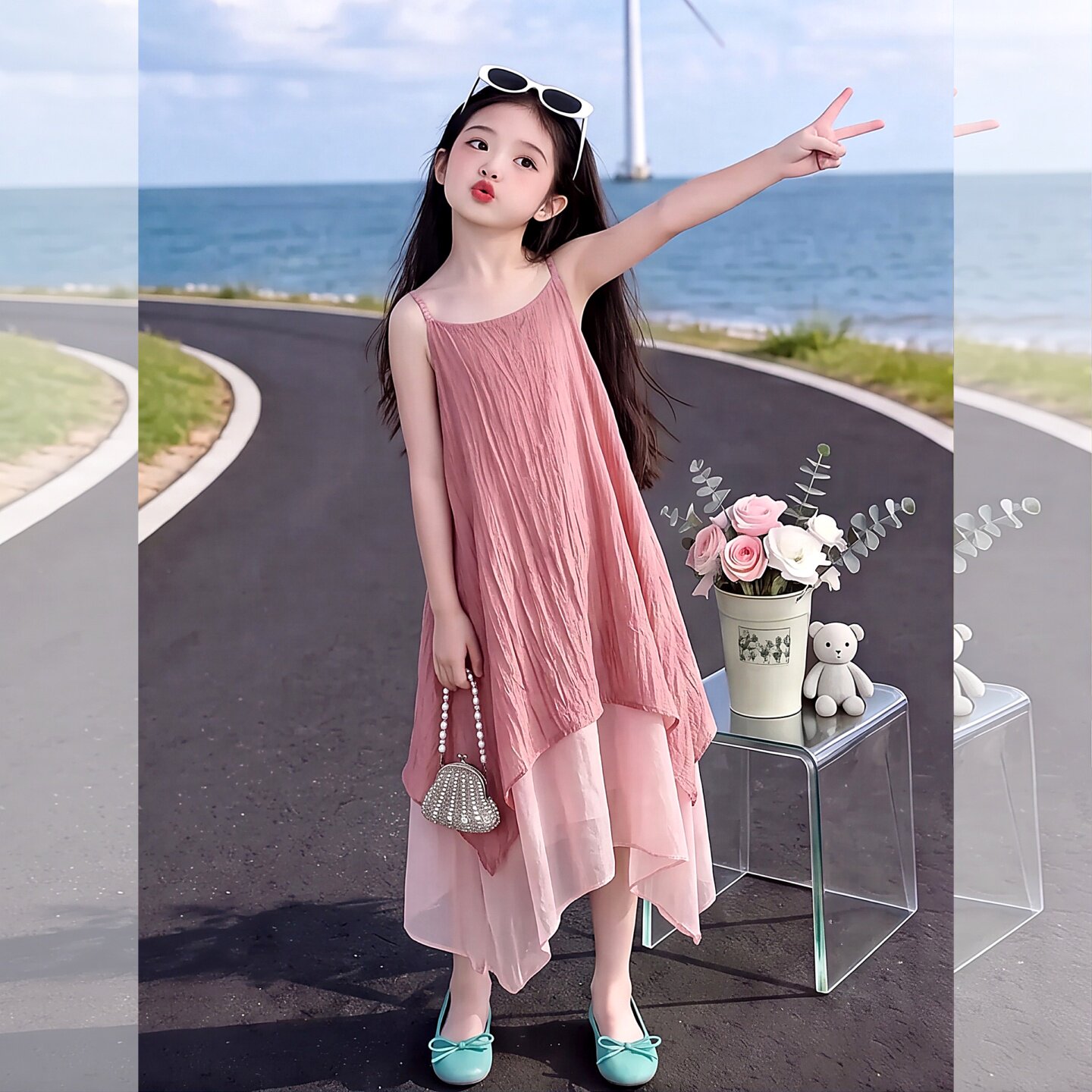 女童吊带裙子夏季2026新款儿童夏
